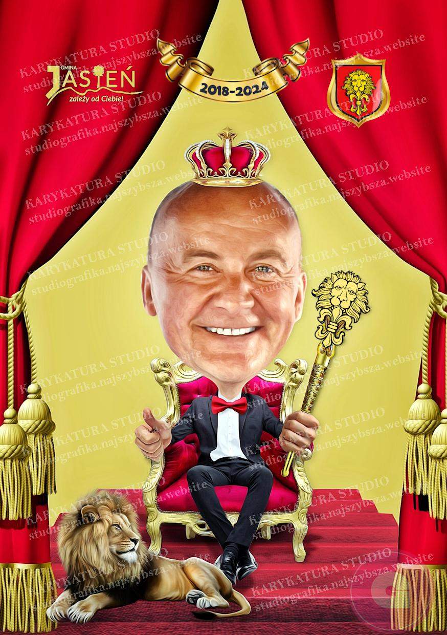 karykatura,burmistrz,jasień