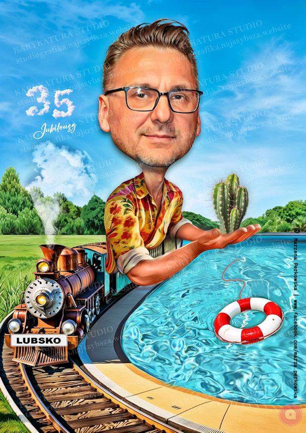 karykatura, janusz dudojć, burmistrza, studio karykatura, marzena perkowska