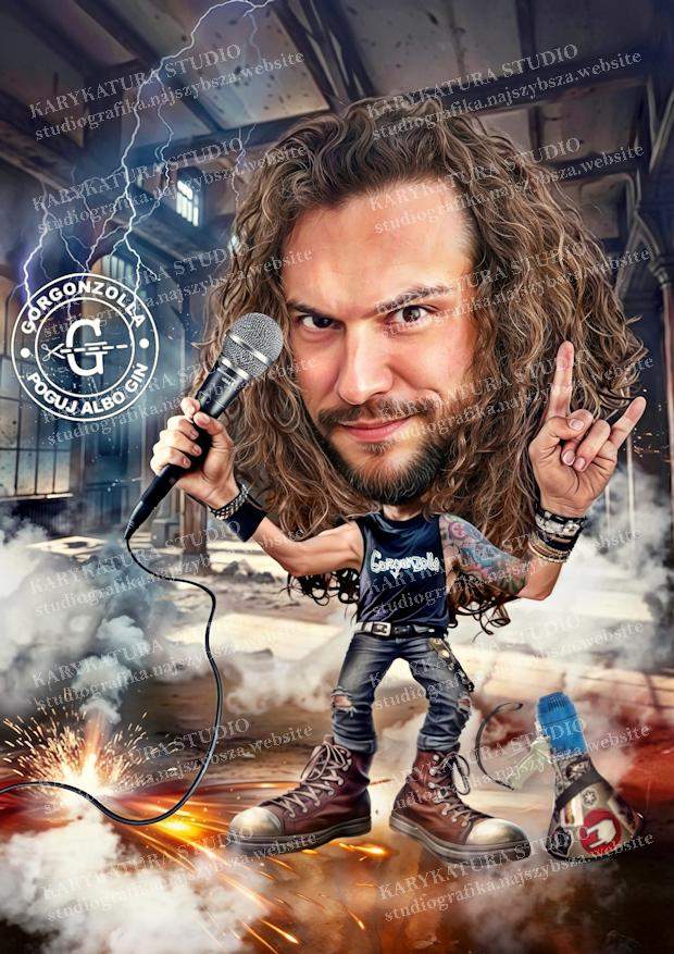 karykatura_marzena_perkowska_studiokarykatura_gorgonzola_wokalista